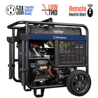 18,000/14,500-Watt Remote Electric Start Gas Powered Portable Generator with Low THD, 50A Outlet, CO Sensor