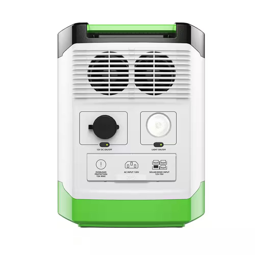 1800W Running/3600W Peak Push Button Start Lithium Solar Generator Gold WE