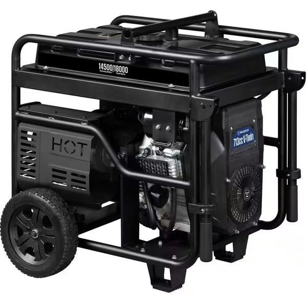 18,000/14,500-Watt Remote Electric Start Gas Powered Portable Generator with Low THD, 50A Outlet, CO Sensor